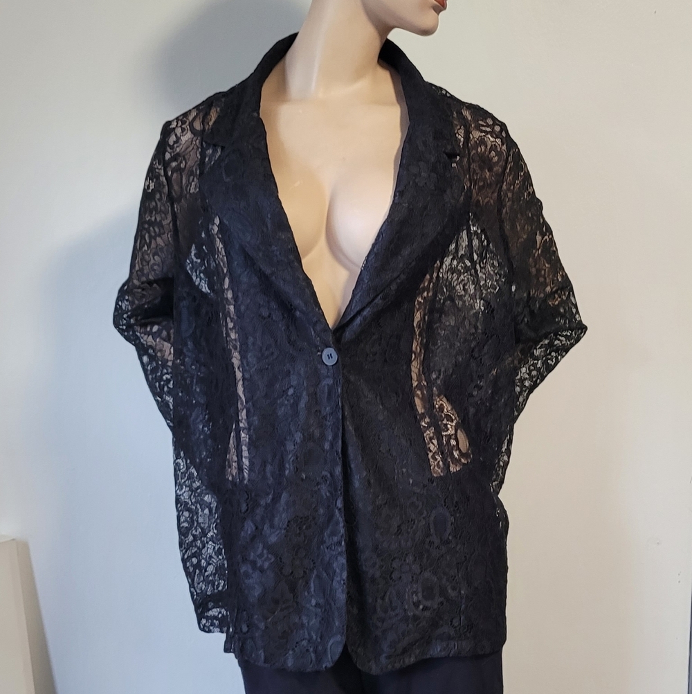 Shein Black Lace Blazer
